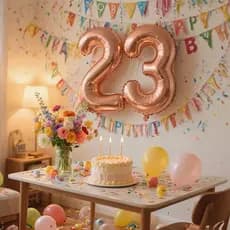 Kit 2 Uni De Balão Grande de Hélio Metalizado Decorativo Números de 0-9 Tamanho 32 Pol 80CM Rose