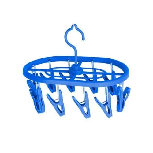 Varal cabide Oval Portátil 10  Prendedores Plásticos Colorido organizador de Roupas