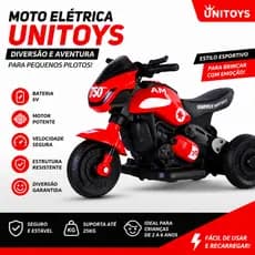 Mini Moto Elétrica Infantil Esportiva triciclo Bateria Recarregável Alta Performance