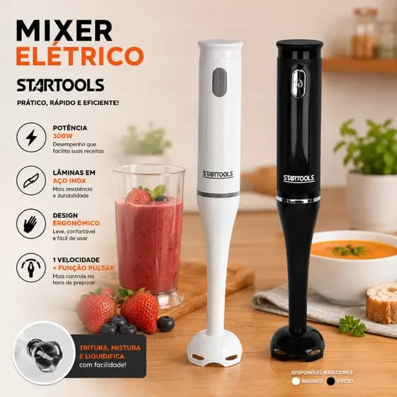 Mixer elétrico profissional batedor triturador misturador portátil com Copo 700ml Potente 200w