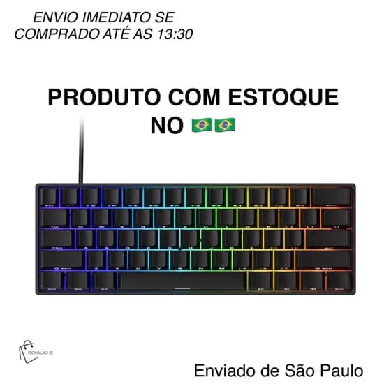 Teclado Gamer Magnético Akko Monsgeek FUN60 Pro 8000Hz Polling Rate Preto - PRONTA ENTREGA