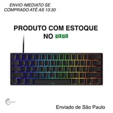 Teclado Gamer Magnético Akko Monsgeek FUN60 Pro 8000Hz Polling Rate Preto - PRONTA ENTREGA