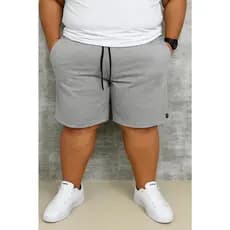Bermuda Plus Size Masculina Moletinho Short Casual Moletom P ao G4