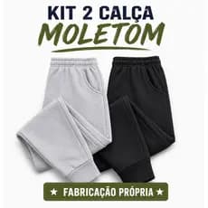 KIT 2 Calça De Moletom Feminina Peluciada Para o Inverno