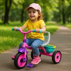 Triciclo Infantil com Pedal Azul ou Rosa– Coordenação e Diversão até 30kg