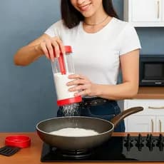 Misturador de Farinha  Peneira 500g Preparo de Tapioca Polvilho Utensílio de Cozinha Cores Sortidas