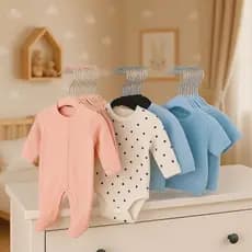 Kit 10 Cabides Veludo Infantil Slim Antiderrapante preto e azul