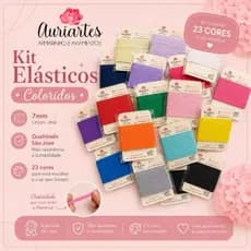 Só hoje Kit com 20 ou 40 metros de Elástico Coloridos - Chato 7mm - Colombe - São José