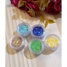 Kit Aplique Mini Paetês Mix Estrela vazada - Resinas, laços, unha, artesanato, lantejoulas, shaker