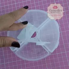 Caixas organizadoras multiuso redonda com 4 divisões kit com 5 unidades