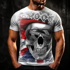 Camisa Camiseta Caveira Mexicana Boné  Óculos Inglaterra 53