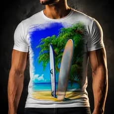 Camiseta Surf Surfista Praia Ondas Prancha Sol 6 A