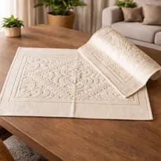 Tapete Atoalhado Confort 50x80cm Banheiro Cozinha Sala  Algodão Lavável na Máquina Diversas Cores