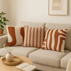 Capas de Almofada Decorativas 45x45cm em Tecido Premium com Zíper Reforçado para Sala e Sofá Luxo