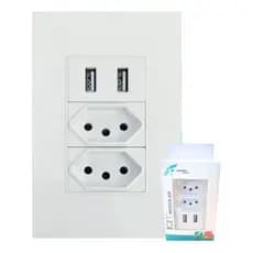 Tomada Usb 5v E De 3 Pinos 10a Bivolt 110v E 220v Parede
