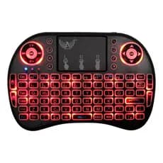 Mini Teclado Sem Fio Wireless Com Led Rgb + Teclado Imbutido