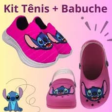 Kit Infantil Menina Tênis Babuche Original Antiderrapante Sandália Calce Fácil Promoção Leve