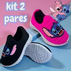 Kit 2 Pares Tênis Infantil Menina Confortável Macio Escolar Casual Passei Promoção 20 ao 33