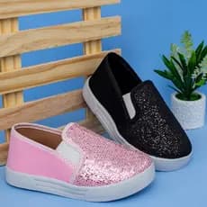 Tênis Casual Infantil Menina Yate Brilho Juvenil Estilo Moda Confortável Macio Passeio Promoção