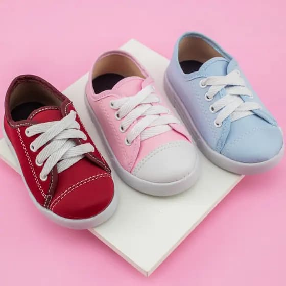 Tênis Infantil Menina Star Cadarço Delicado Confortável Macio Estilo Moda 20 ao 32 Promoção