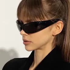 Retro Novo Estilo Y2k Óculos de sol esportivos Moda feminina Homens Preto Cinza Design Único Marca Óculos de sol para ciclismo ao ar livre Óculos Anti-UV