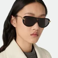 Moda novo estilo Oversized exclusivo protetor solar óculos de sol Retro senhoras 2025 preto cinza condução festa Hip-Hop