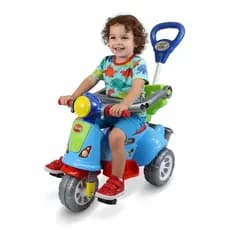 Triciclo Infantil Avespa Proteção Lateral E Haste colorido- Maral