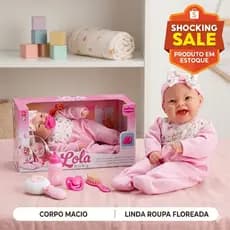 Boneca Lola Baby Bambola com Chupeta, bambola