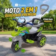 Triciclo Infantil Maral Moto Trail Passeio e Pedal