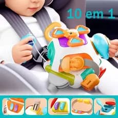 Bebê Ocupado Placa Cubo Montessori Brinquedo Sensorial Com Atividades De Aprendizagem