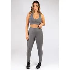 Conjunto Fitness Calça e Top Bojo Removível Academia Suplex Treino