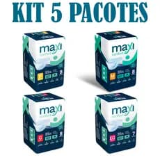 Fraldas Geriátricas Maxi Confort REGULAR Sem Barreiras Kit 5 Pct P/M/G/EG