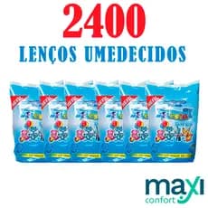 Kit 6 Refil De Lenços Umedecidos Fiesta Com 400 Unidades (2400 lenços) DIRETO DA FÁBRICA