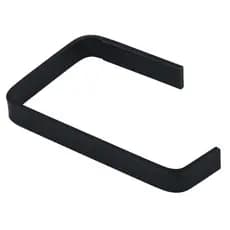 PORTA PAPEL HIGIÊNICO SEMI LUXO QUADRADO DE PAREDE PARA BANHEIRO PRETO FOSCO