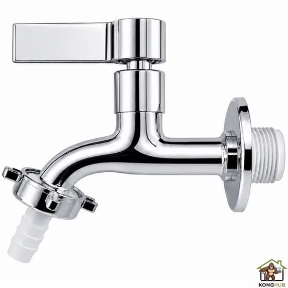 Torneira para Tanque Jardim Área Externa Lavanderia Em Metal Cromada 1/4 de Volta