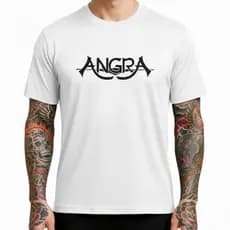Camisa Camiseta Angra Dry Fit Masculino Treino Banda Rock