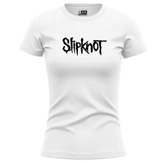 Camiseta Feminina SLIPKNOT Dry Fit Banda Rock Baby Look Academia T-Shirt