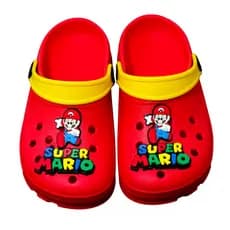 Babuche Infantil Menino Menina Vermelho Amarelo Super Personagem Bros