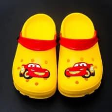 Babuche Sandália Menino Infantil Carros Relampago Amarelo Vermelho Personagem