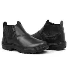 Botina de couro bota de trabalho resistente  Bota com CA botina sola de borracha.