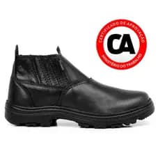 Bota de Segurança de couro legitimo com CA Botina de trabalho Sola costurada e resistente