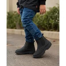 botina infantil AURELIO'S camurça sola de borracha
