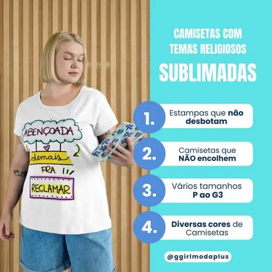 Camiseta Abençoada demais P ao G3, camiseta feminina, blusa feminina, camiseta cristã, blusas com estampas duráveis lind