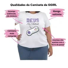 Camiseta Deus esta no controle, camiseta religiosa, blusa cristã, blusa feminina cristã, camiseta feminina religiosa, ca