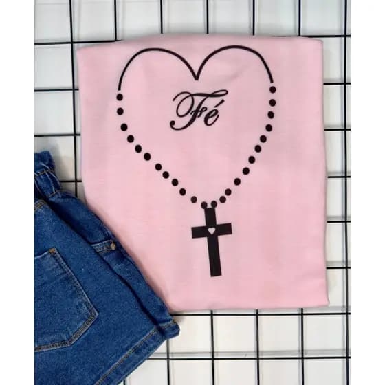 Blusa Feminina Fé Rosário do P ao G3