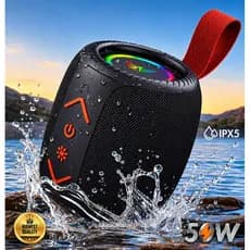 Caixa de Som Bluetooth Portátil 50w| Rádio FM, USB, Cartão, TWS, Som Potente, Bateria Longa