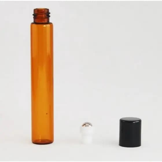 10-vidros rollon 10ml com tampas prata ouro e preta