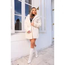Casaquinho Feminino Teddy Casaco de frio Pelo de Carneiro Lançamento Outono e Inverno luxo total