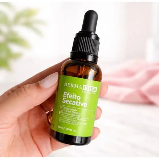 Sérum Facial DERMACHEM SkinCare EFEITO SECATIVO/ROSA MOSQUETA Rotina do Dia a Dia