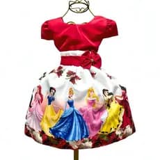 Vestido Temático Infantil, Vestido Meninas Princesa E Outros, Festa E Aniversário